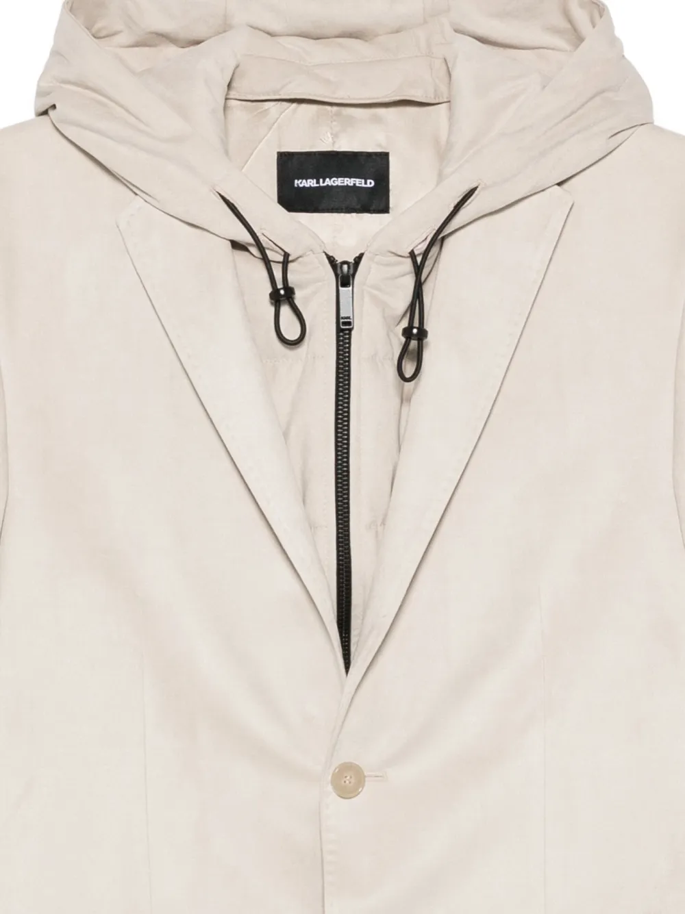 Karl Lagerfeld Blazer met capuchon Beige