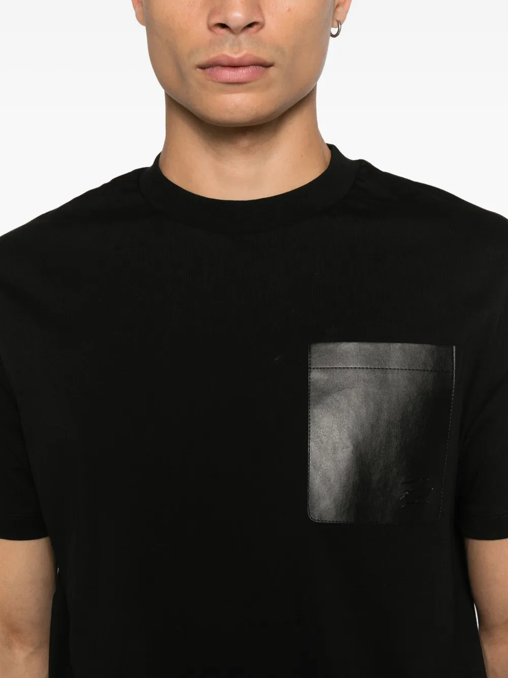 Karl Lagerfeld T-shirt met borstzak Zwart
