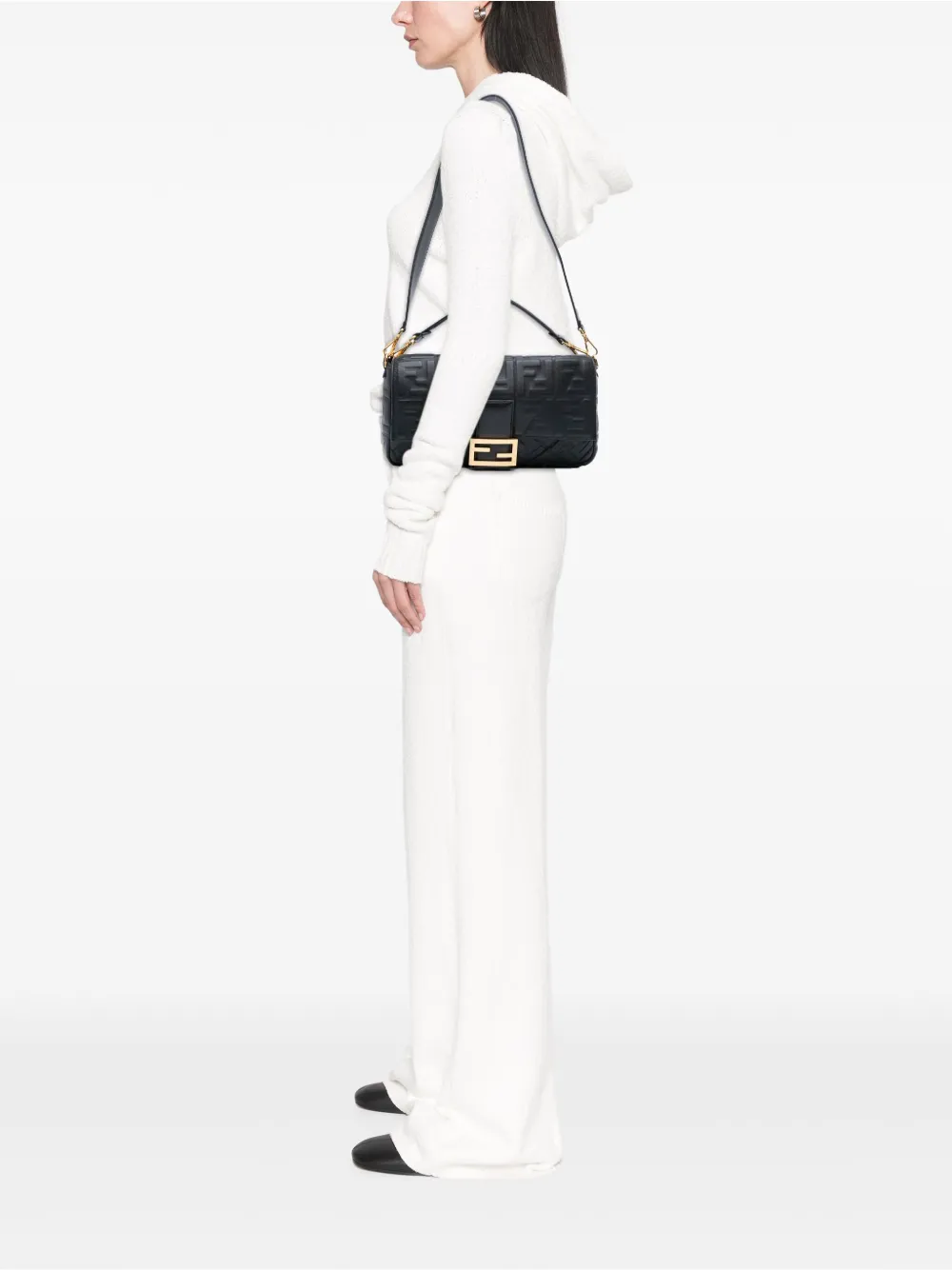 Fendi Pre-Owned 2010-2025 Large Zucca Embossed Leather Baguette satchel | Pre-Owned | Image 2