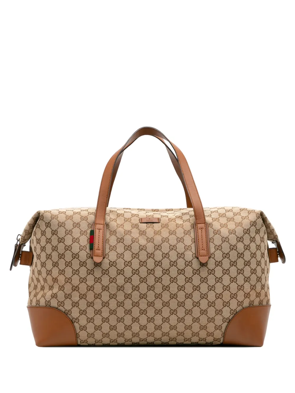 Gucci Pre-Owned 2016-2025 GGキャンバス ウェブ ボストンバッグ - ブラウン Gucci Pre-Owned 2016-2025 GGキャンバス ウェブ ボストンバッグ - ブラウン