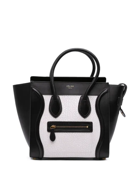 Celine Pre-Owned 2014 Micro Bicolor Leather Luggage Tote handbag