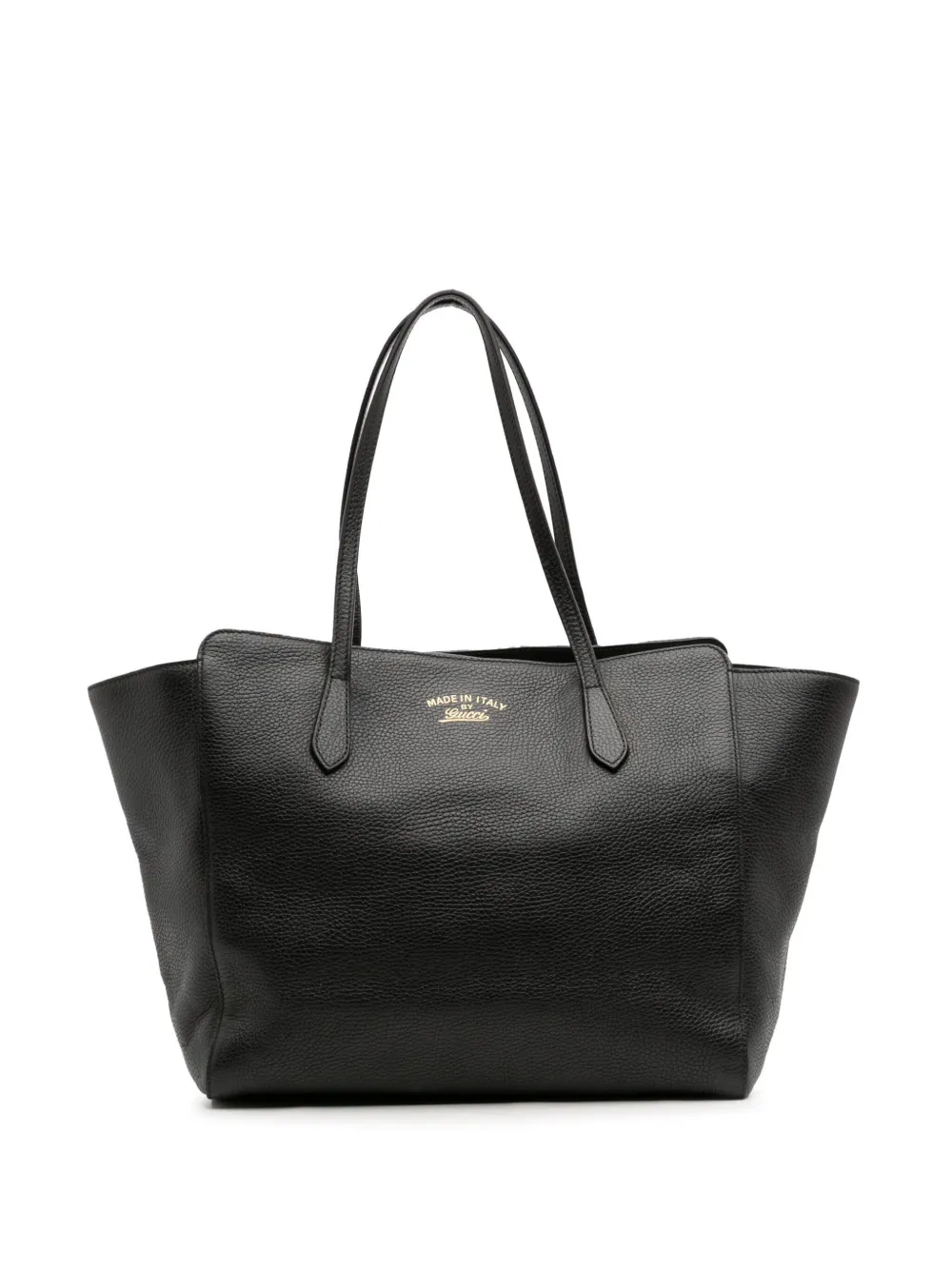 Gucci Pre-Owned 2016-2025 ミディアム レザー スウィング トートバッグ - ブラック Gucci Pre-Owned 2016-2025 ミディアム レザー スウィング トートバッグ - ブラック