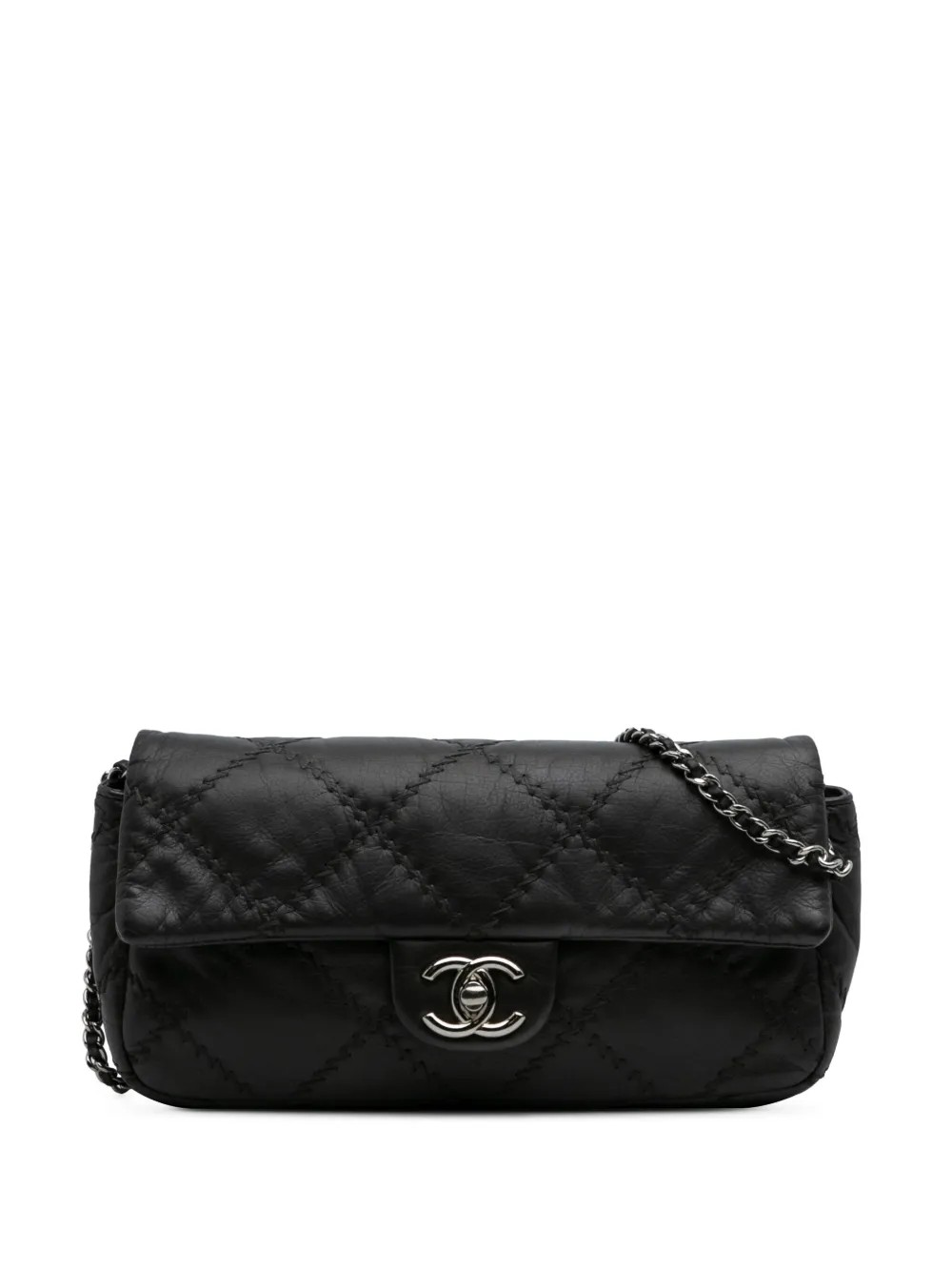 CHANEL Pre-Owned 2011 ココマーク マトラッセ アルティメット ステッチ フラップ ショルダーバッグ - ブラック CHANEL Pre-Owned 2011 ココマーク マトラッセ アルティメット ステッチ フラップ ショルダーバッグ - ブラック