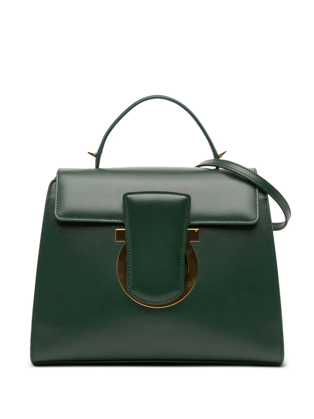 Ferragamo Pre-Owned 2000-2025 レザー ガンチーニ タリア フラップ トップハンドル サッチェルバッグ - Ferragamo Pre-Owned 2000-2025 レザー ガンチーニ タリア フラップ トップハンドル サッチェルバッグ -