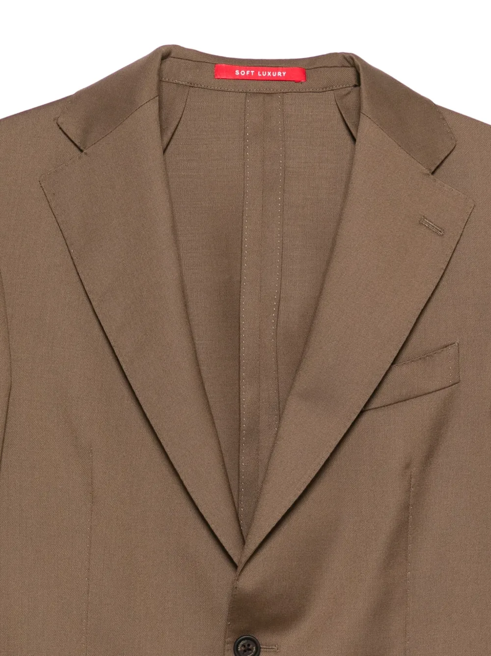 Bagnoli Sartoria Napoli Blazer met enkele rij knopen Bruin