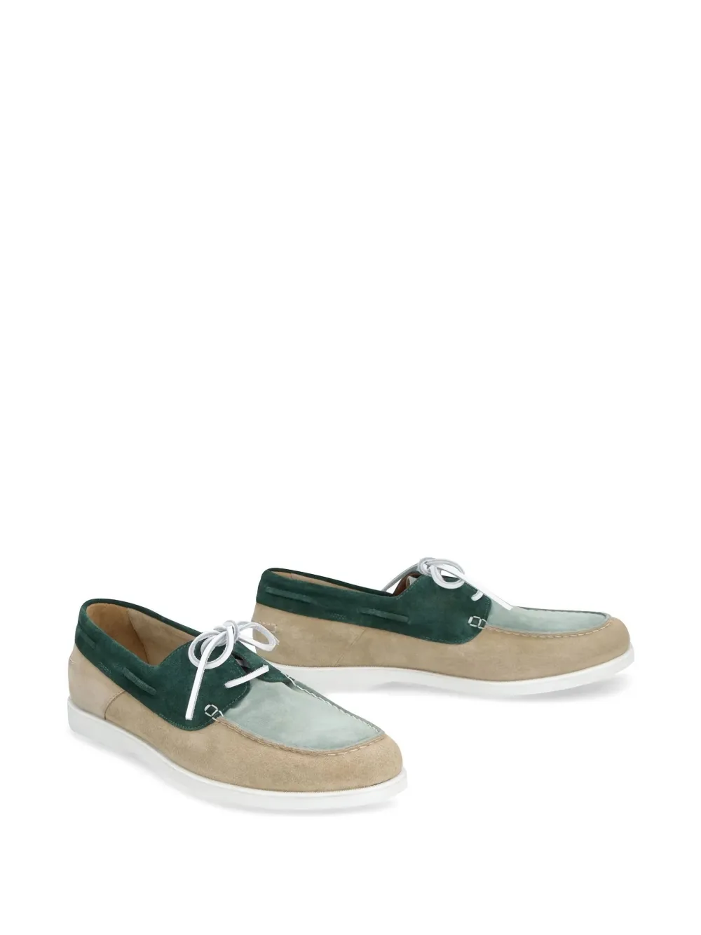 Doucal's Suède brogues met vlakken - Beige