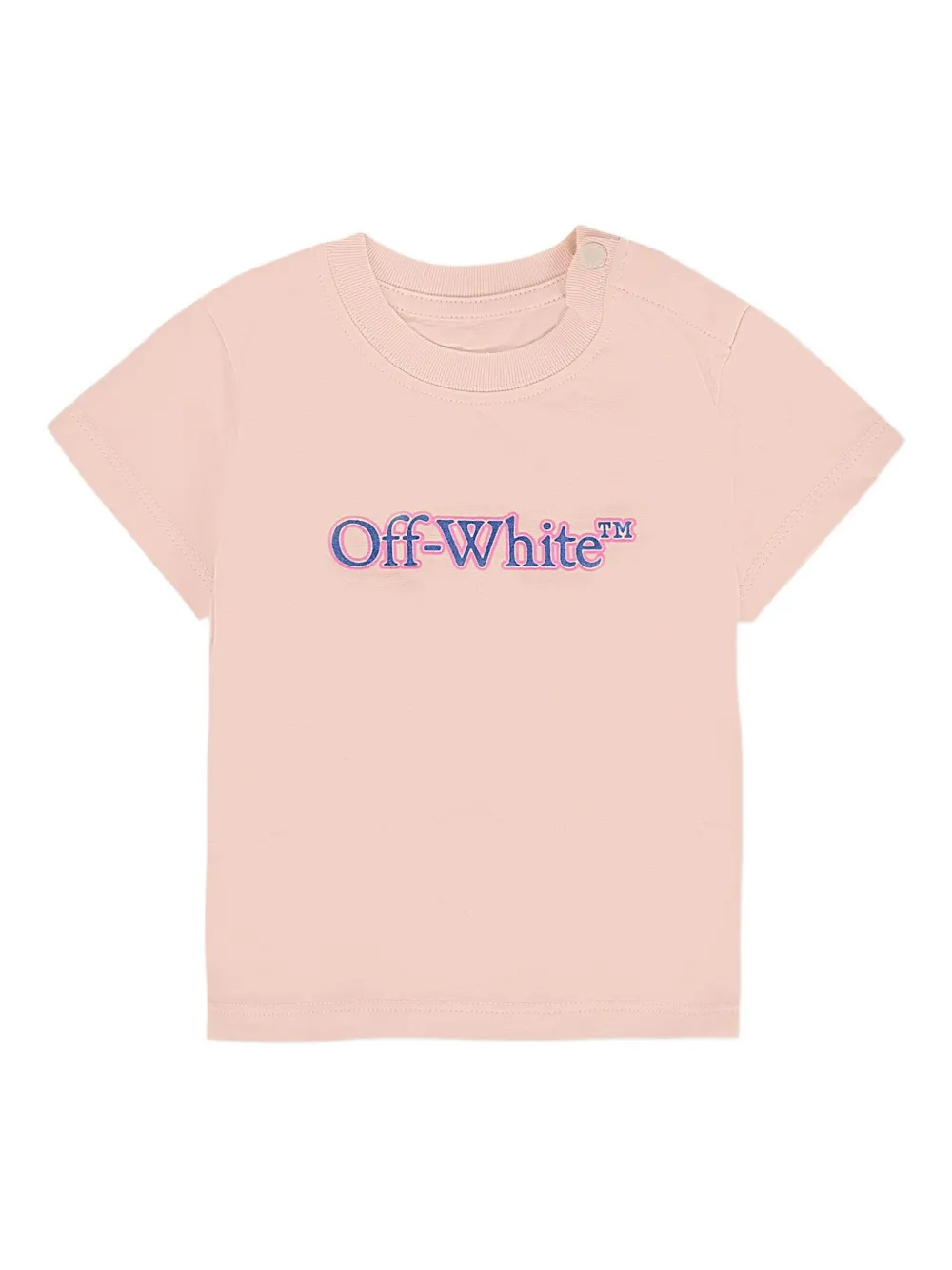 Off-white Short-sleeve Logo T-shirt In Pink