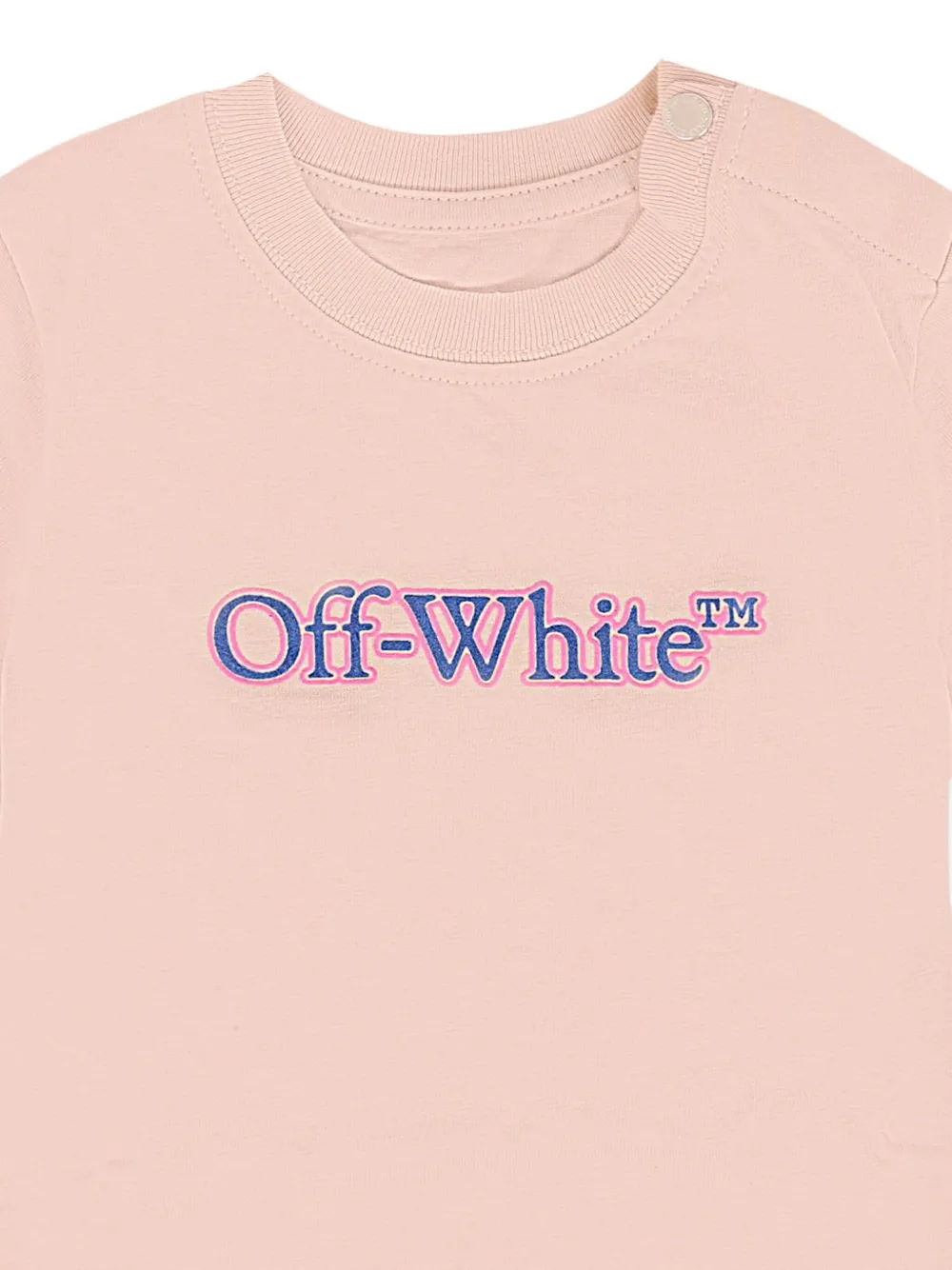 Off-white Short-sleeve Logo T-shirt In Pink