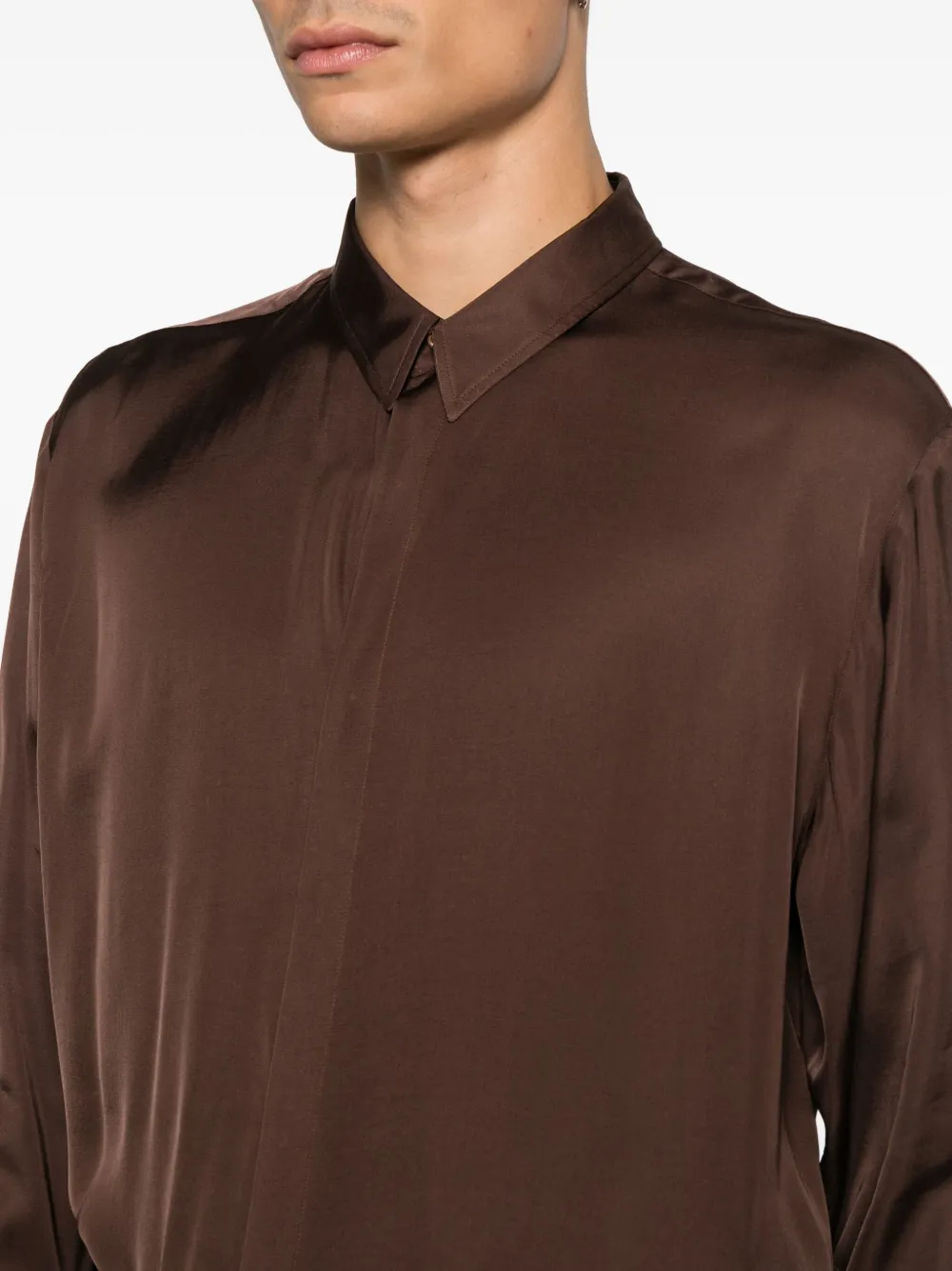 Marsēm Long-sleeve Shirt In Brown