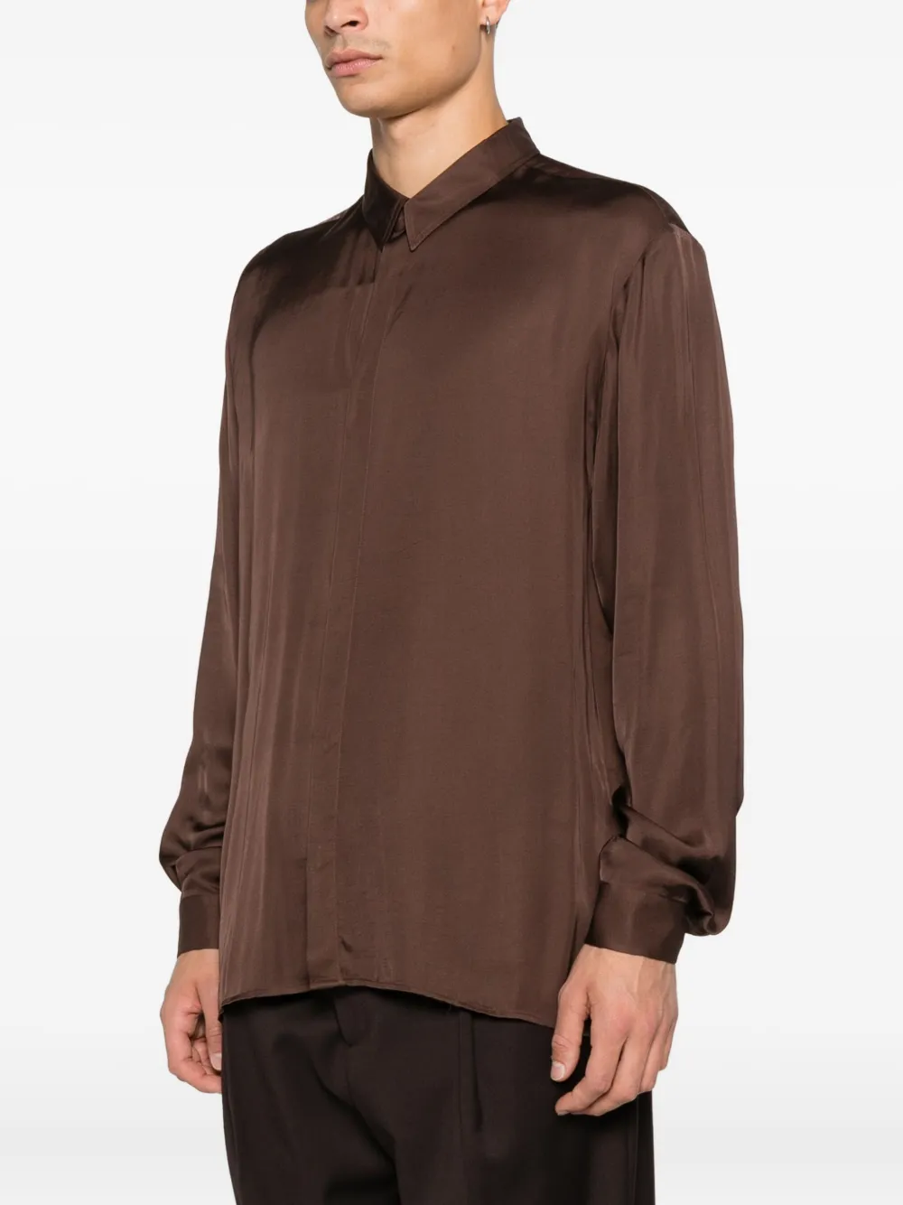 Marsēm Long-sleeve Shirt In Brown