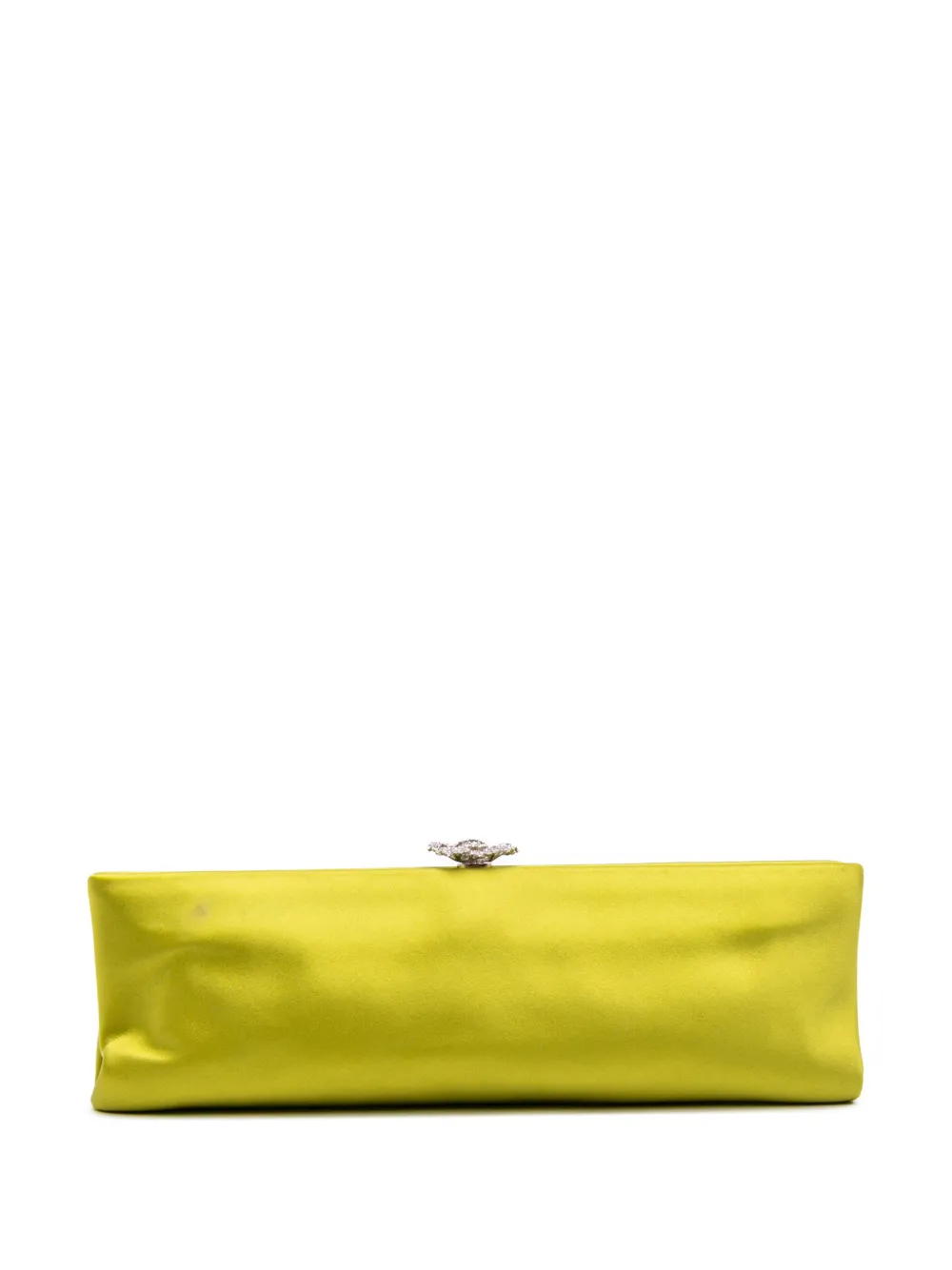 CHANEL Pre-Owned 2014-2015 Satin Crystal Camellia Evening Frame clutch CHANEL Pre-Owned 2014-2015 Satin Crystal Camellia Evening Frame clutch