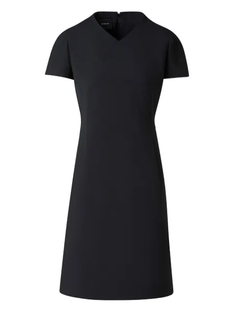 Akris V-neck short-sleeve mini dress