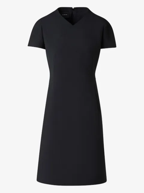 Akris V-neck short-sleeve mini dress