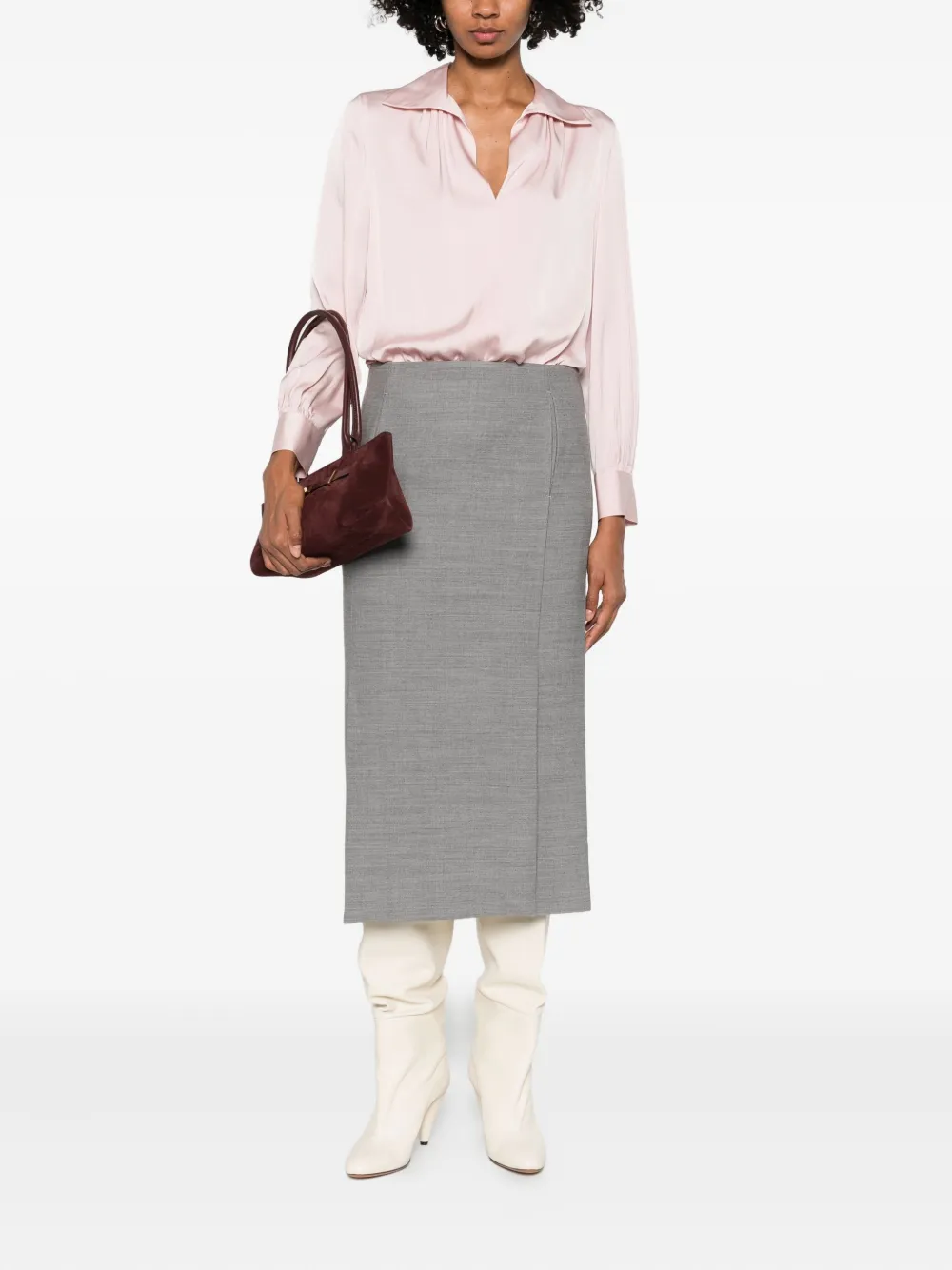 Vince silk blend shirt - Roze