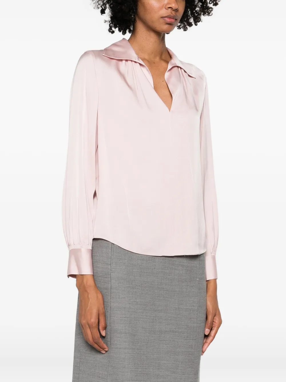 Vince Blouse van zijdeblend Roze