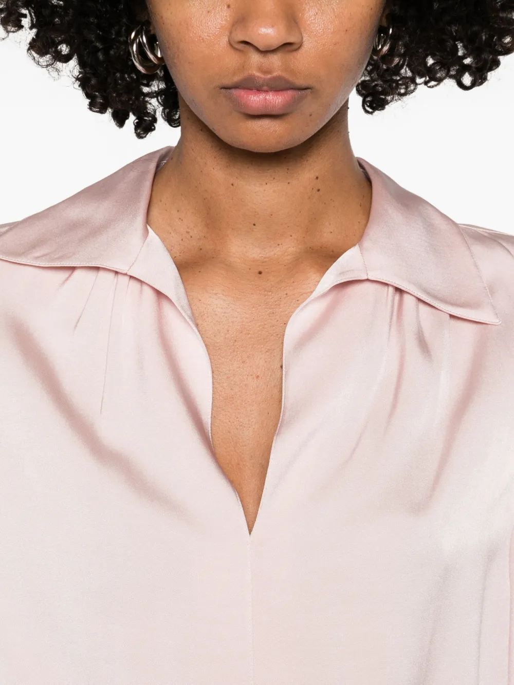 Vince Blouse van zijdeblend Roze