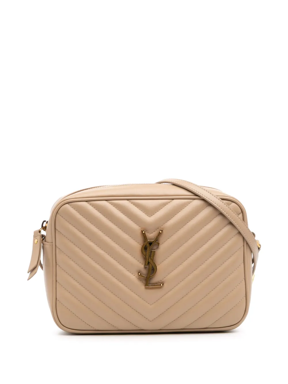 Saint Laurent Pre-Owned 2023 マテラッセレザー モノグラム ルー カメラバッグ ショルダーバッグ - ブラウン Saint Laurent Pre-Owned 2023 マテラッセレザー モノグラム ルー カメラバッグ ショルダーバッグ - ブラウン