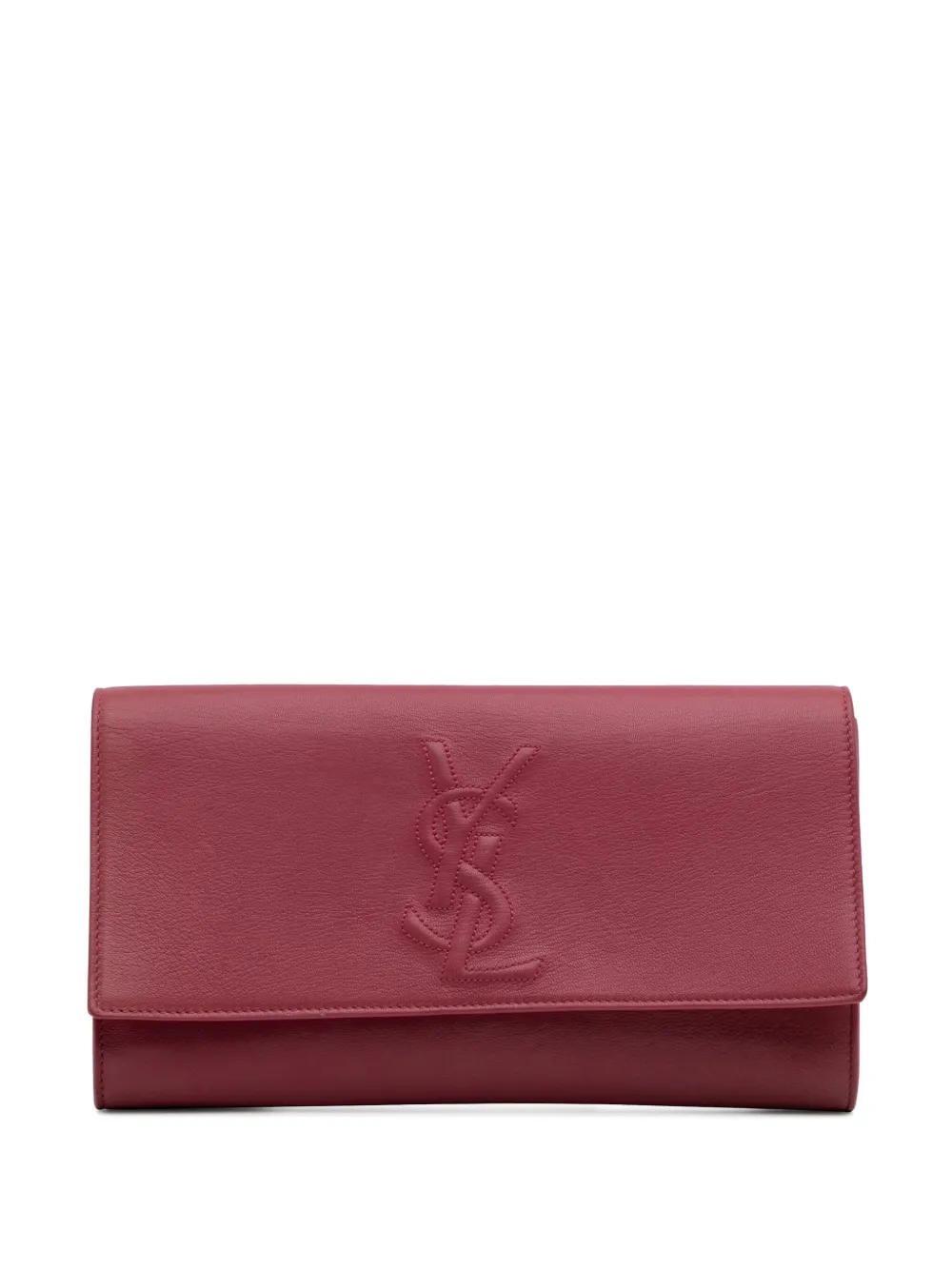 Saint Laurent Pre-Owned 2000-2012 ラージ レザー ベル ドゥ ジュール クラッチバッグ - ピンク Saint Laurent Pre-Owned 2000-2012 ラージ レザー ベル ドゥ ジュール クラッチバッグ - ピンク