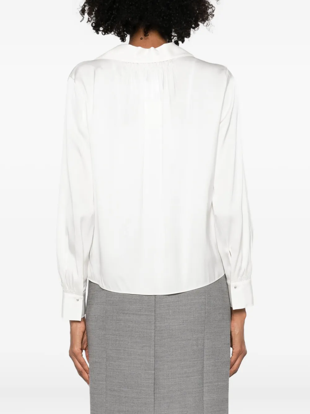 Vince Blouse van zijdeblend Wit