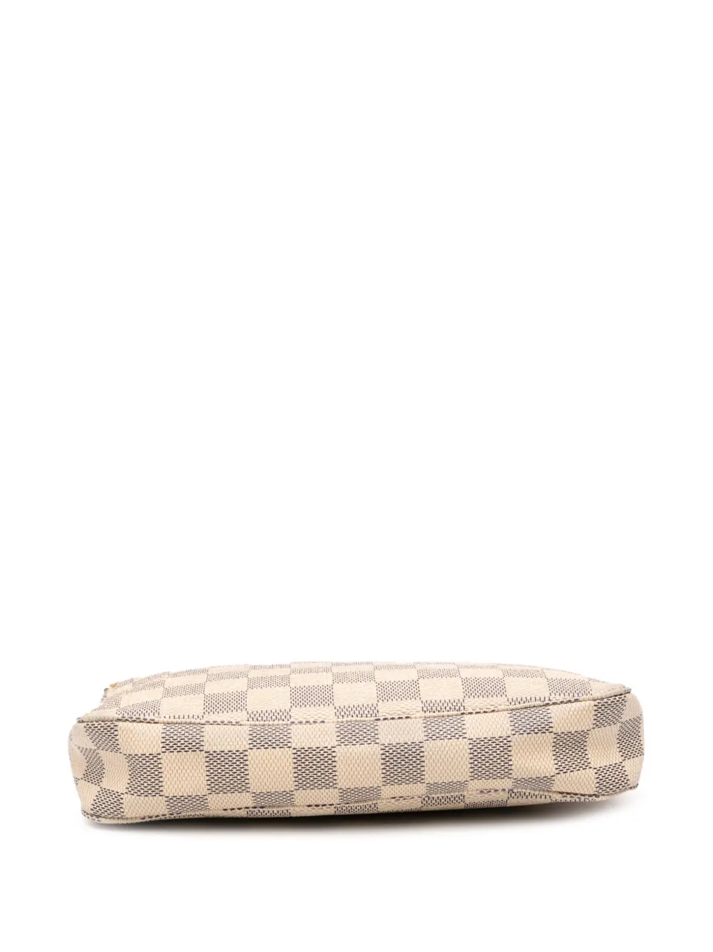 Pre-owned Louis Vuitton 2010 Damier Azur Pochette Accessoires Shoulder Bag In White