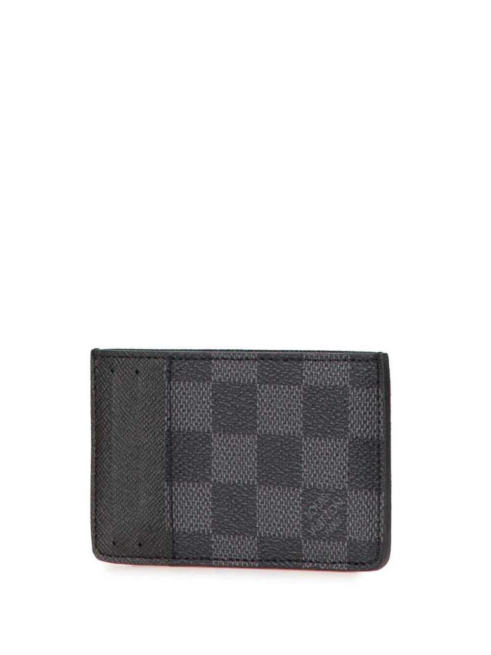 Pre-owned Louis Vuitton 2009 Damier Graphite Card Holder In Black