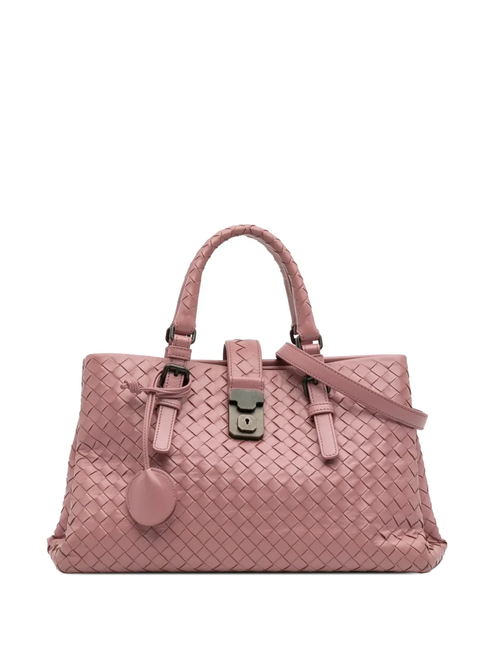 Bottega Veneta Pre-Owned 2012-2024 スモール ナッパ イントレチャート ローマ サッチェルバッグ - Bottega Veneta Pre-Owned 2012-2024 スモール ナッパ イントレチャート ローマ サッチェルバッグ -