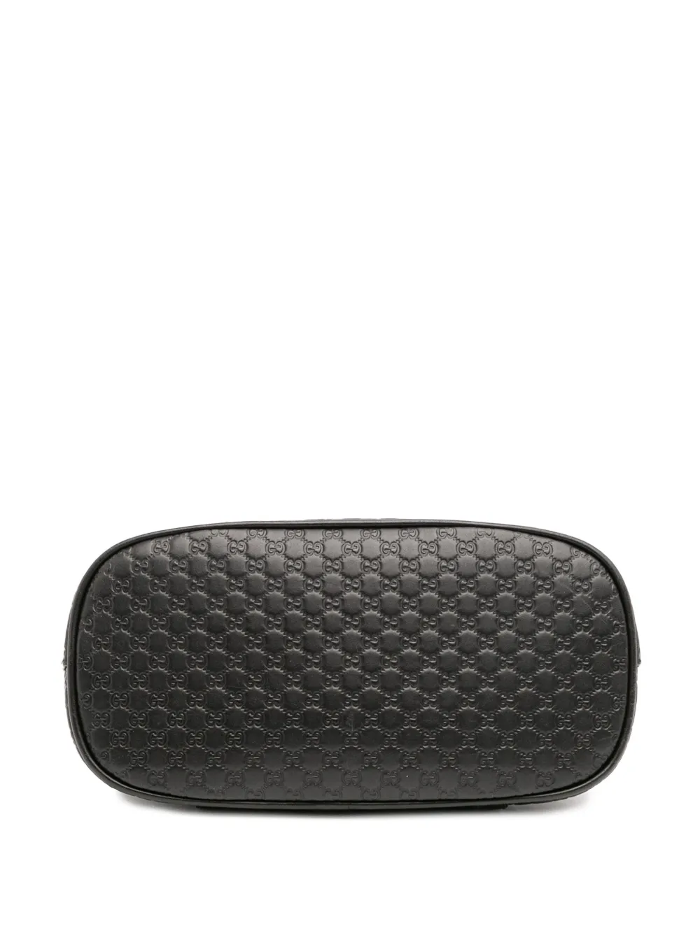 Pre-owned Gucci 2016-2025 Mini Microssima Dome Satchel In Black