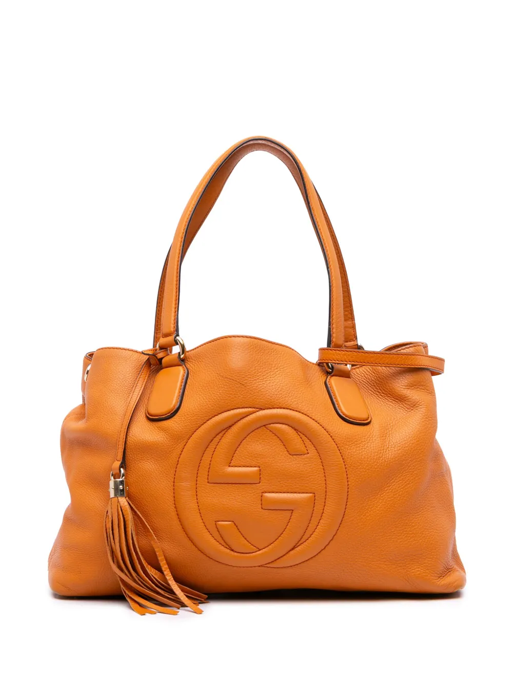 Gucci Pre-Owned 2016-2025 ミディアム レザー ソーホー ワーキング サッチェルバッグ - オレンジ Gucci Pre-Owned 2016-2025 ミディアム レザー ソーホー ワーキング サッチェルバッグ - オレンジ
