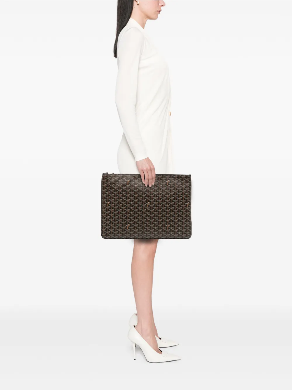 Pre-owned Goyard 2016 Ine Senat Gm Clutch Bag In Black