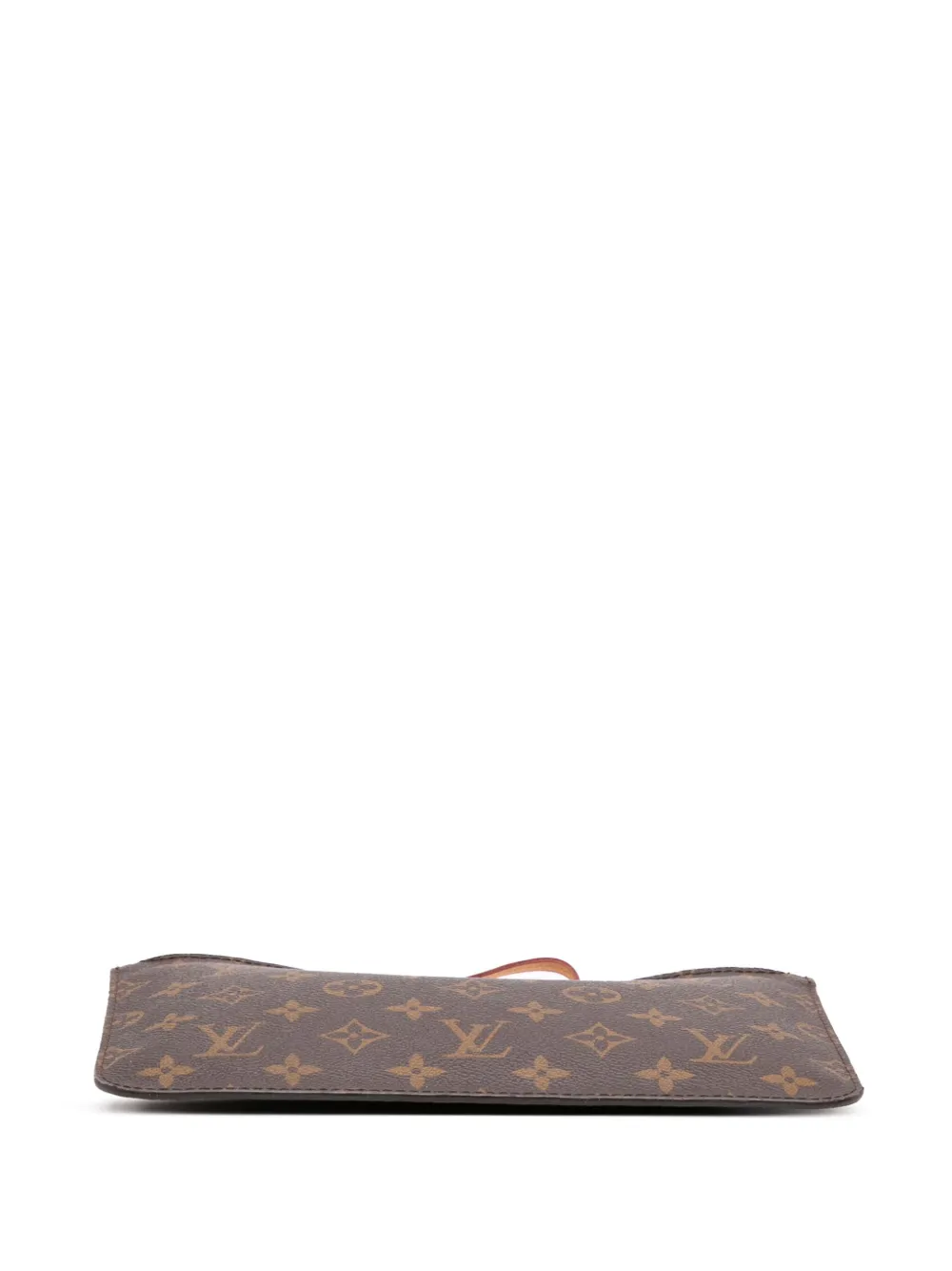 Pre-owned Louis Vuitton 2014 Monogram Neverfull Pouch In Brown