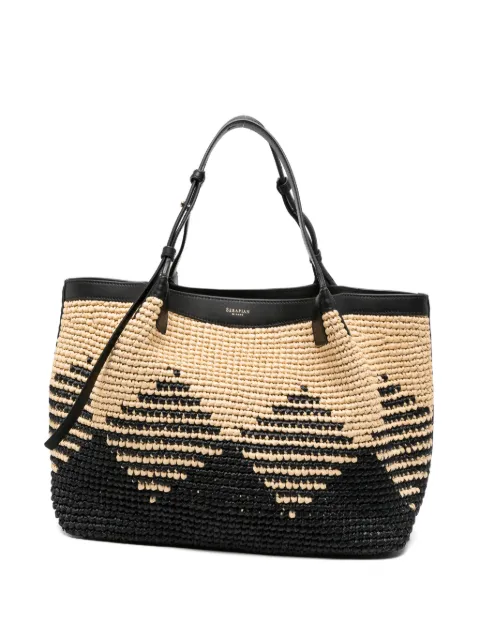 Serapian Secret mosaico raffia tote bag