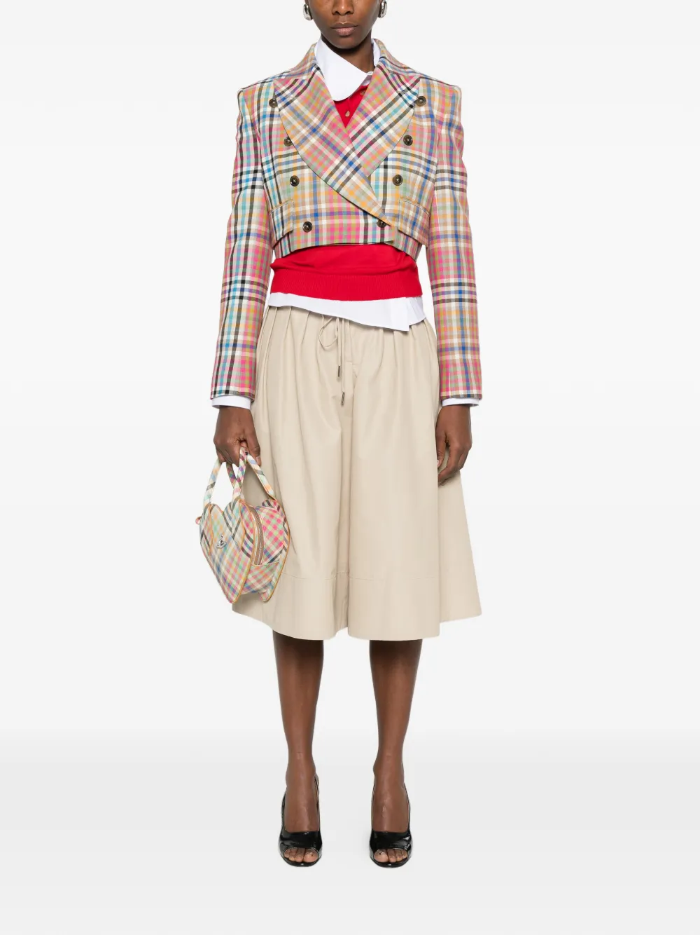  Vivienne Westwood Double-breasted Check Jacket - Neutrals 