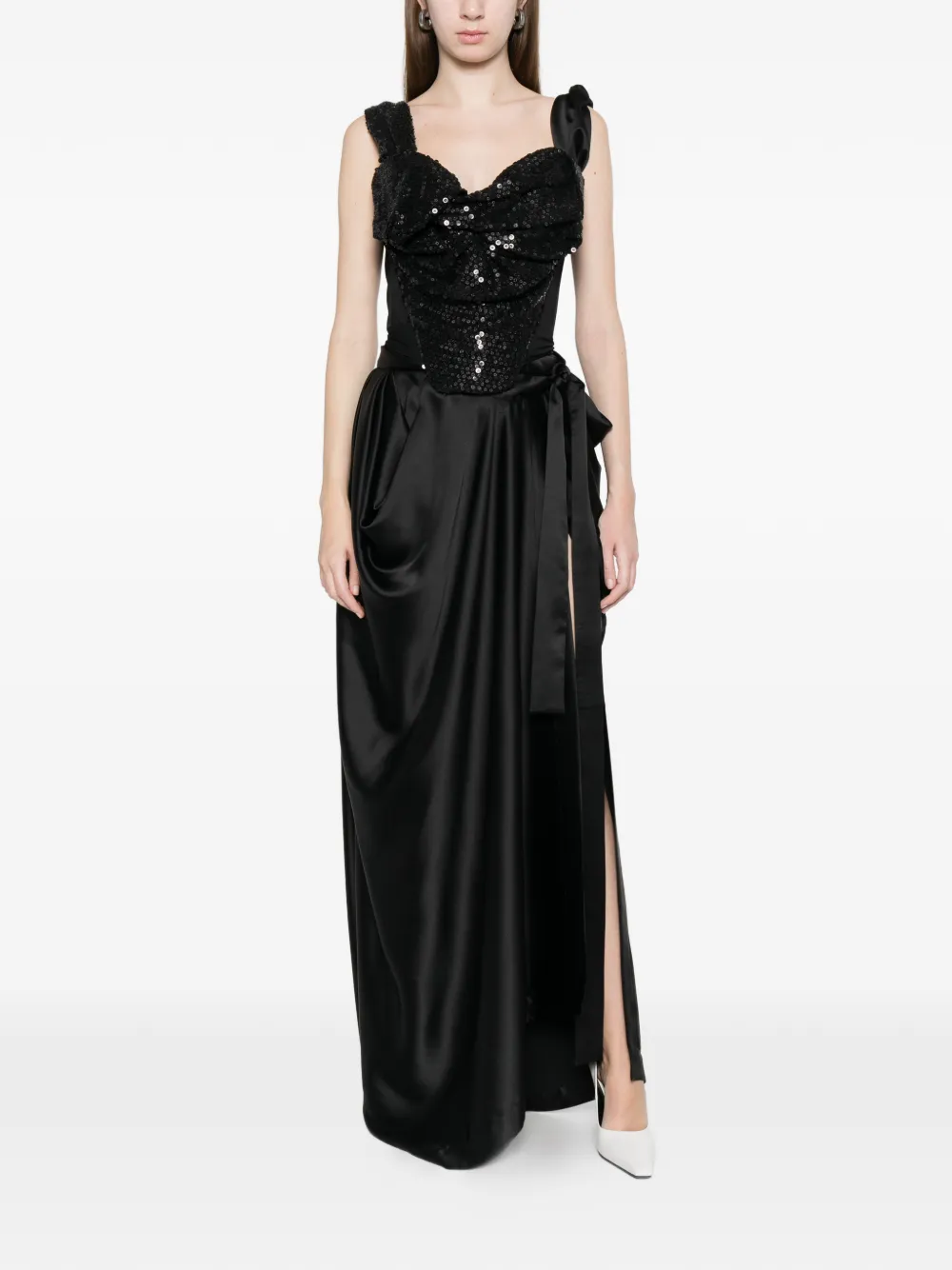 Vivienne Westwood Knot korset verfraaid met pailletten Zwart