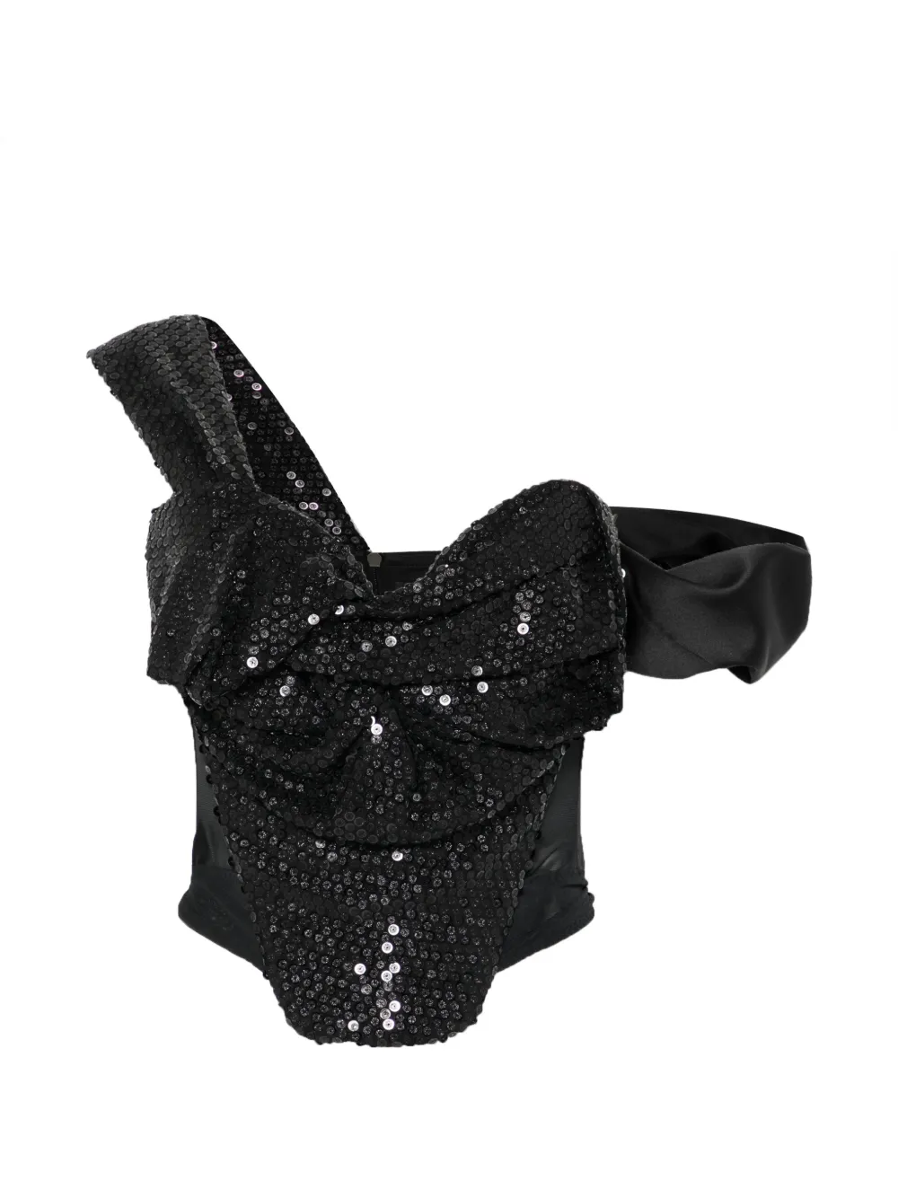 Vivienne Westwood Knot sequin embellished corset top - Nero