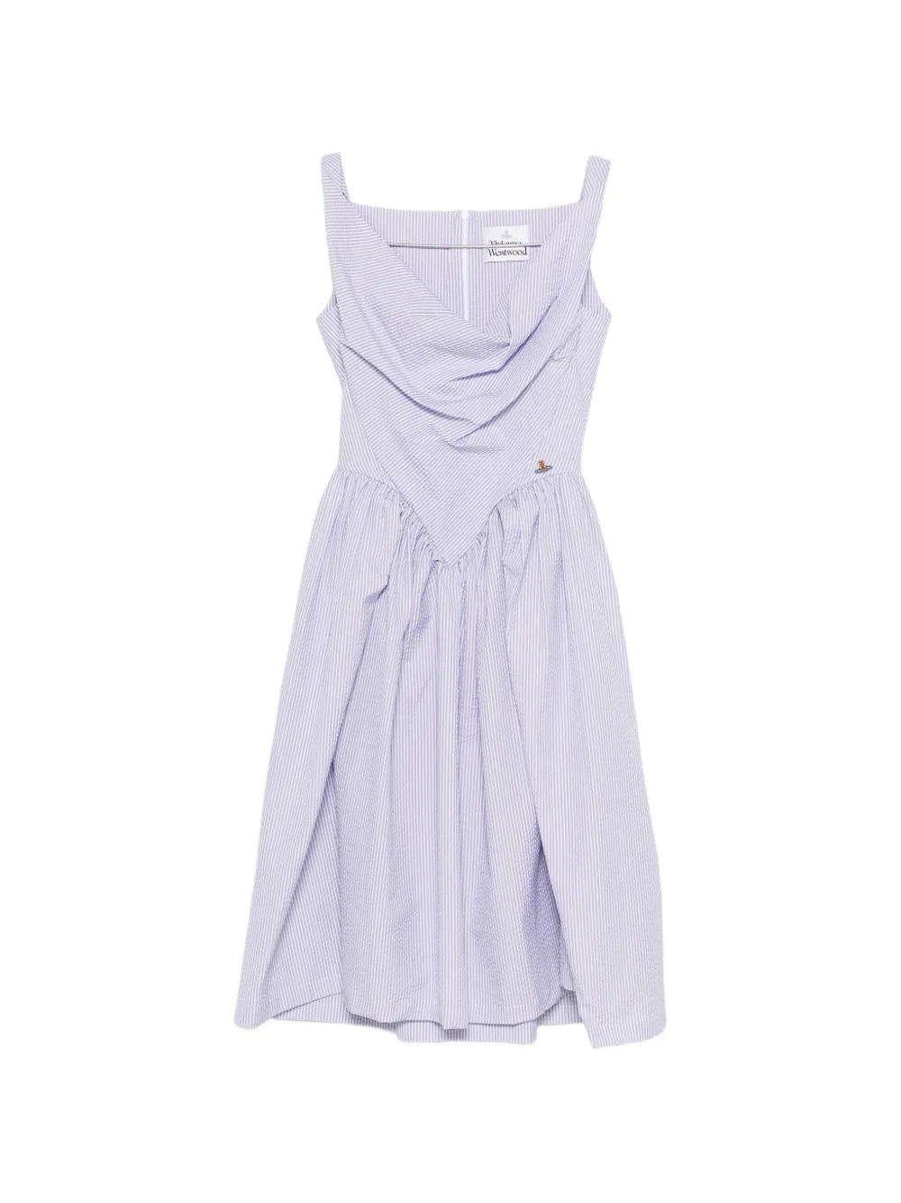 Vivienne Westwood Sunday striped-pattern midi dress - Bianco