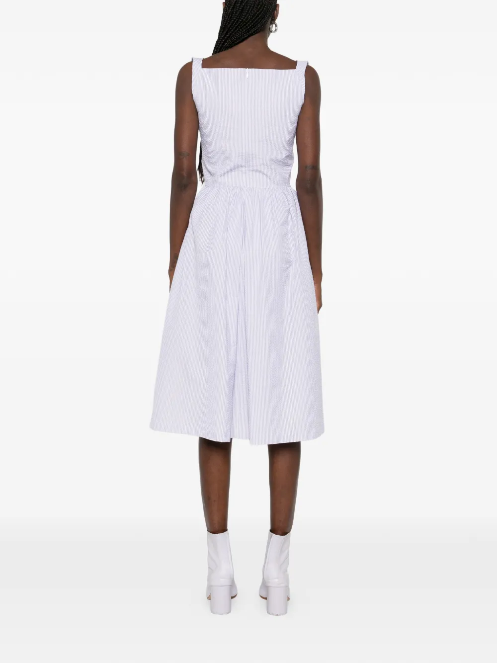 Vivienne Westwood Sunday gestreepte midi-jurk Wit