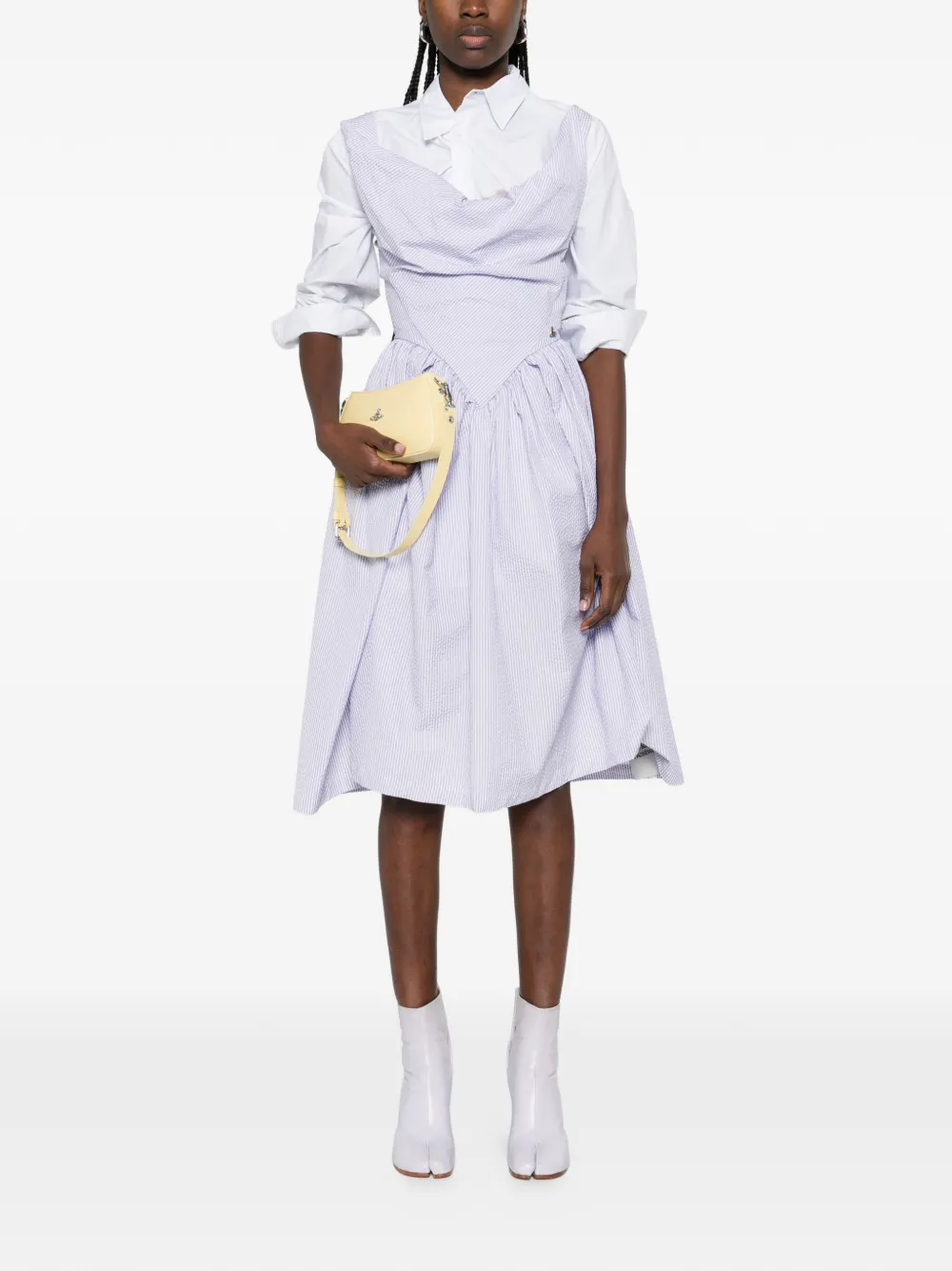 Vivienne Westwood Sunday striped-pattern midi dress - Wit