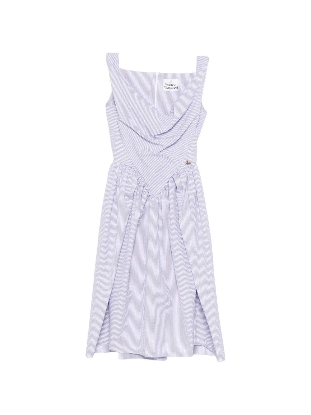 Vivienne Westwood Sunday striped-pattern midi dress - Bianco