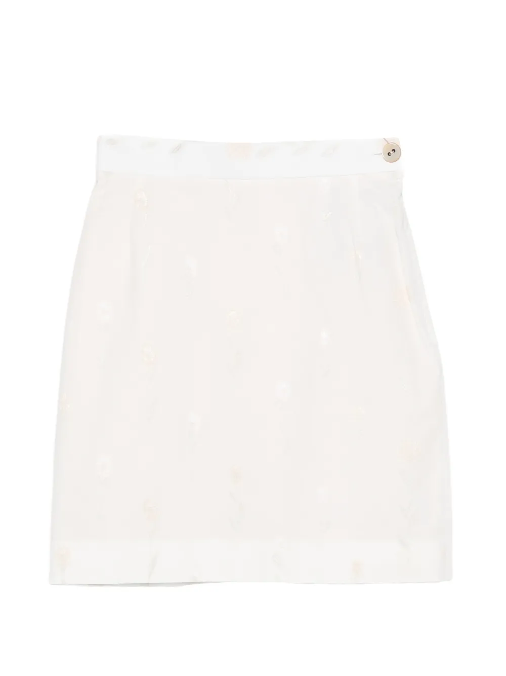 Vivienne Westwood floral mini skirt - Bianco
