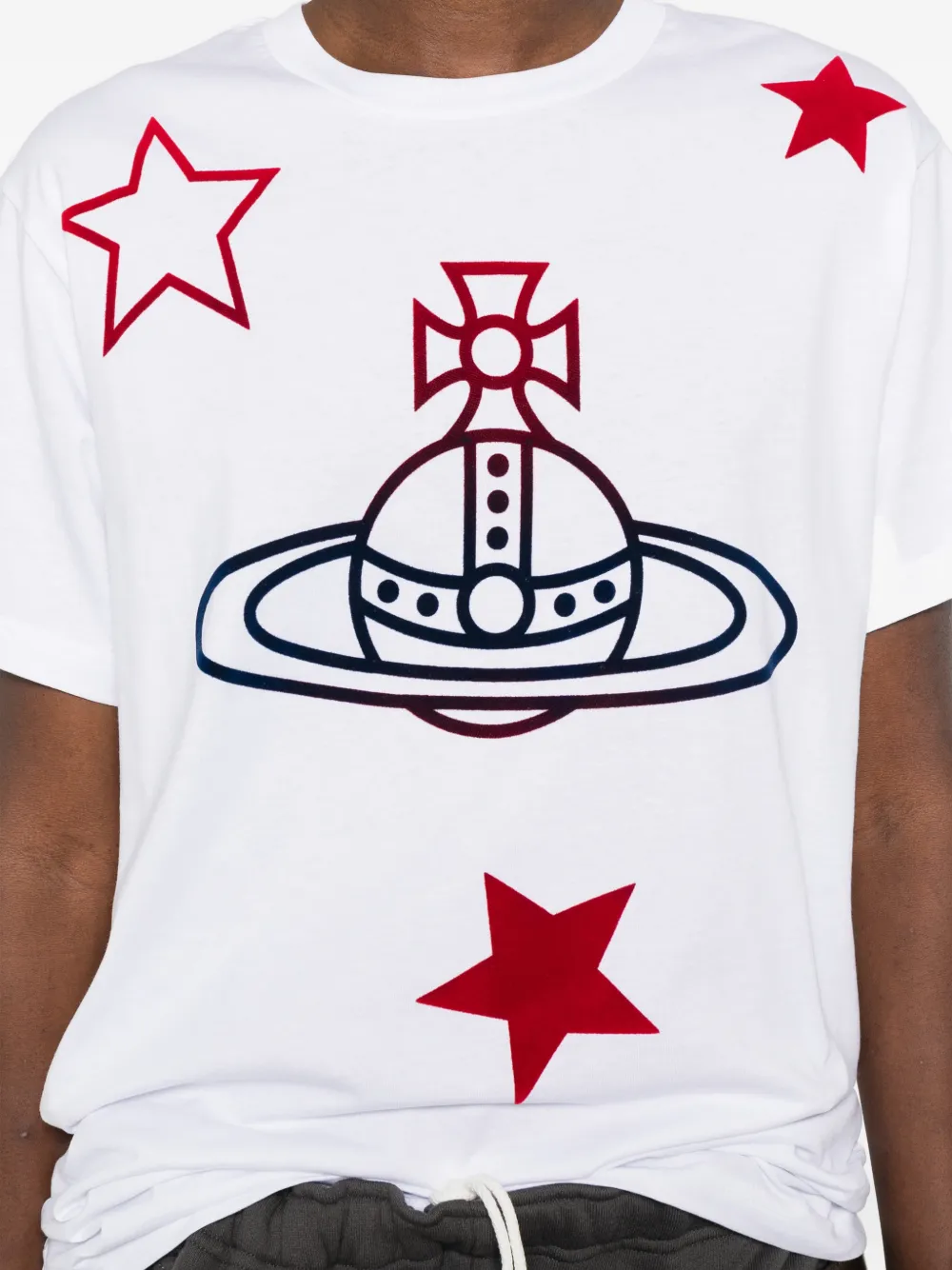 Vivienne Westwood Orb and Stars Classic T-shirt Wit