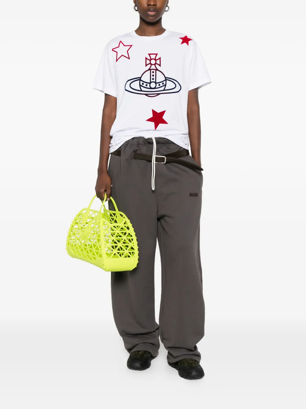 Vivienne Westwood Orb and Stars Classic T-shirt Wit