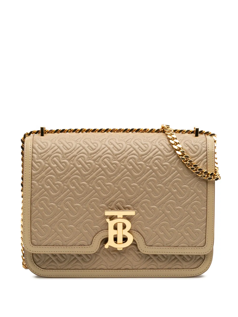 Burberry Pre-Owned 2018-2023 Medium TB Monogram Embossed Calfskin Burberry Pre-Owned 2018-2023 Medium TB Monogram Embossed Calfskin