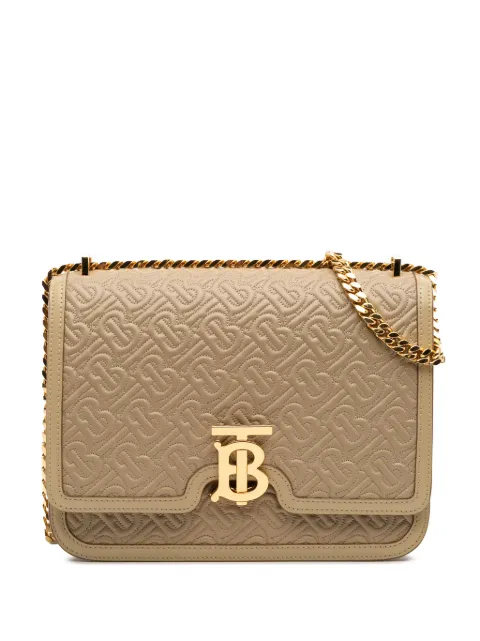Burberry Pre-Owned 2018-2023 Medium TB Monogram Embossed Calfskin Chain crossbody bag