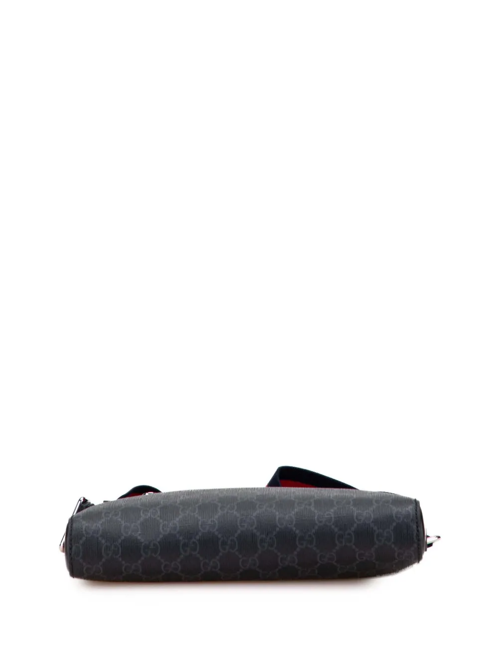 Pre-owned Gucci 2000-2015 Medium Gg Supreme Web Messenger Bag Crossbody Bag In Black