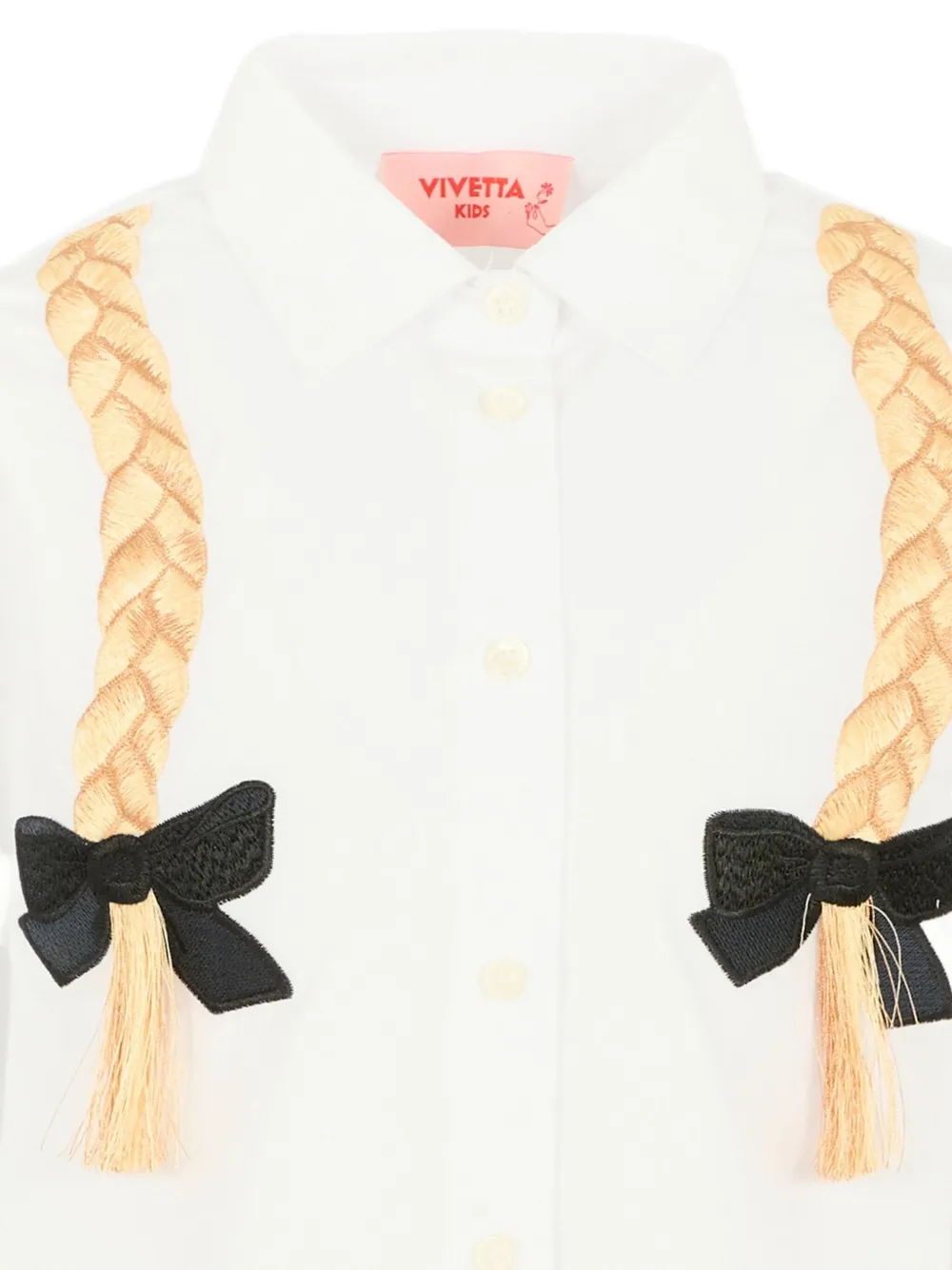 Vivetta Shirt met gevlochten strik en lange mouwen Wit