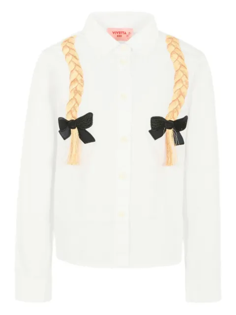 Vivetta braid bow long-sleeve shirt