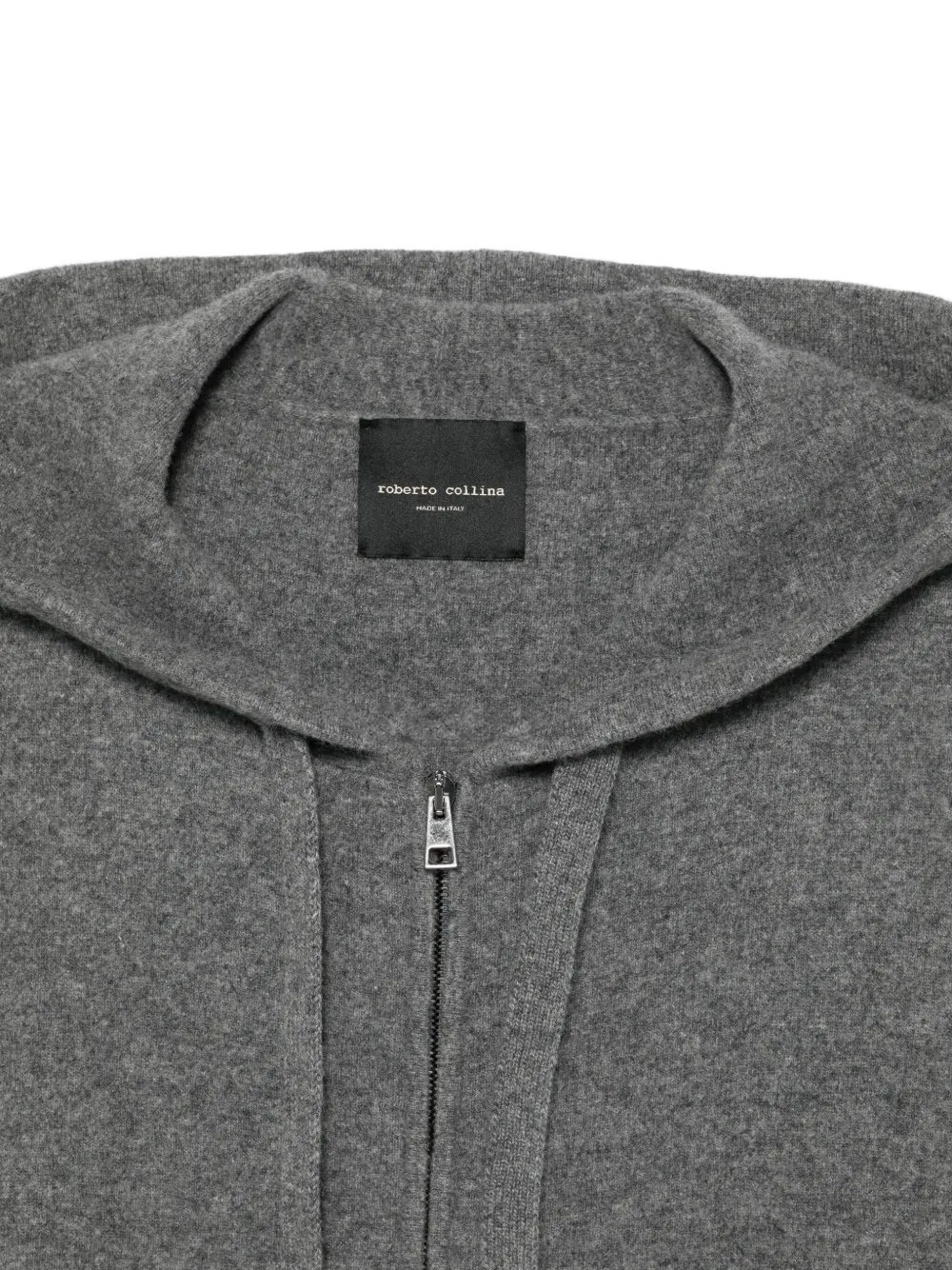 Roberto Collina Hoodie met rits Grijs