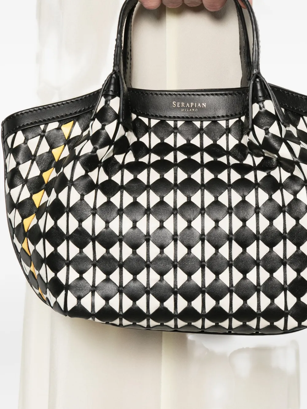 Serapian Secret Mosaico mini-shopper - Zwart