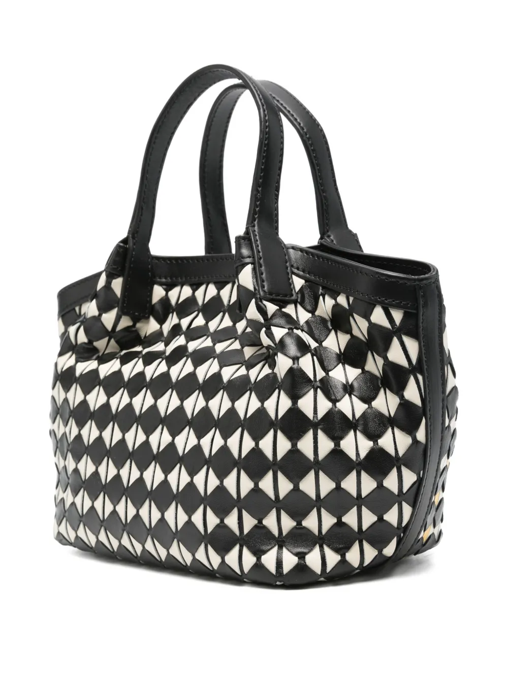 Serapian Mini Secret Mosaico Tote Bag In Black