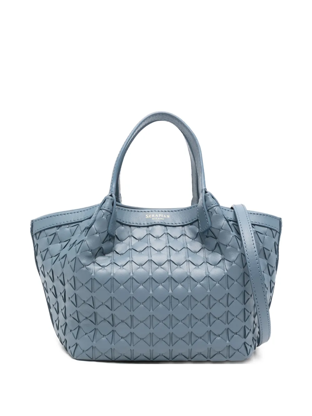 Serapian Serapian mosaico mini top handle bag - Blu